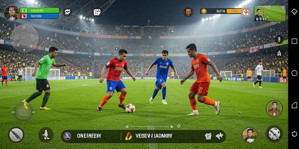Tampilan antarmuka utama 567TV dengan siaran langsung pertandingan olahraga.
