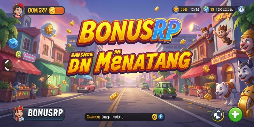 Menampilkan gameplay seru dari BONUSRP dengan karakter yang penuh warna.