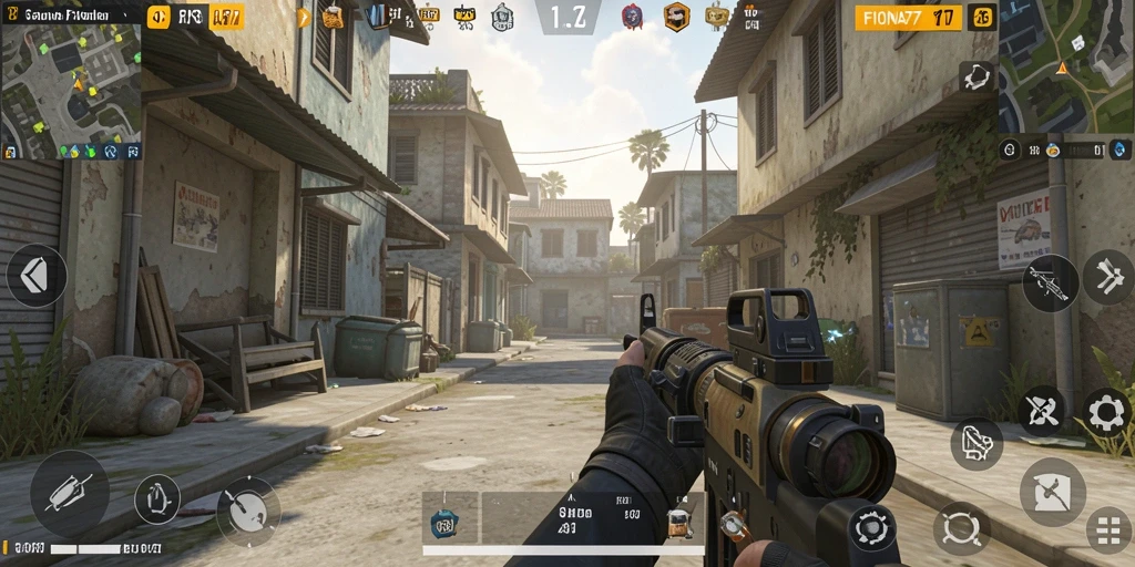 Tampilan gameplay FIONA77 yang mendebarkan dan penuh aksi.