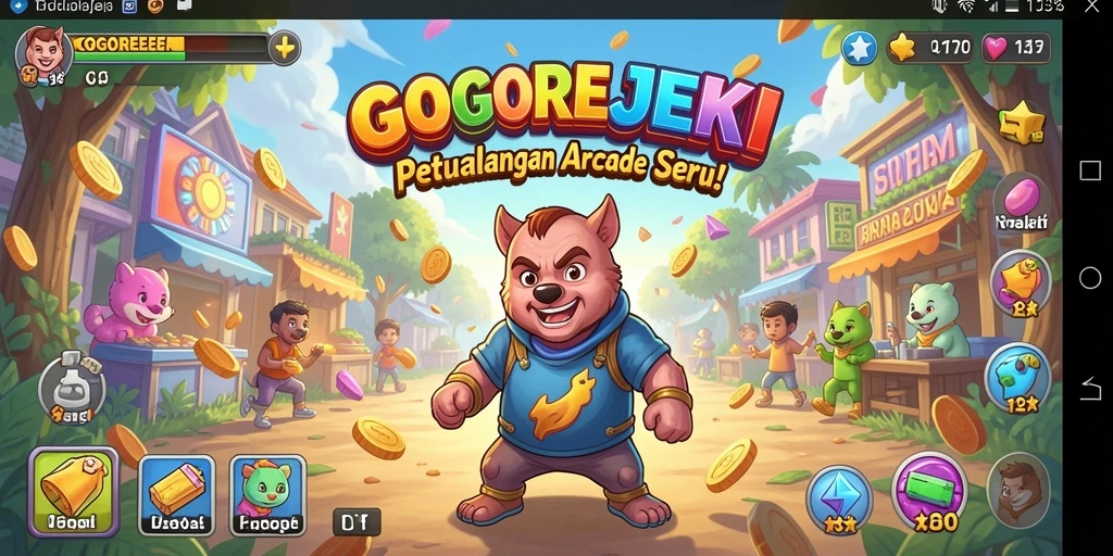 Screenshot GOGOREJEKI menampilkan gameplay seru dengan aksi cepat dan grafis menarik.