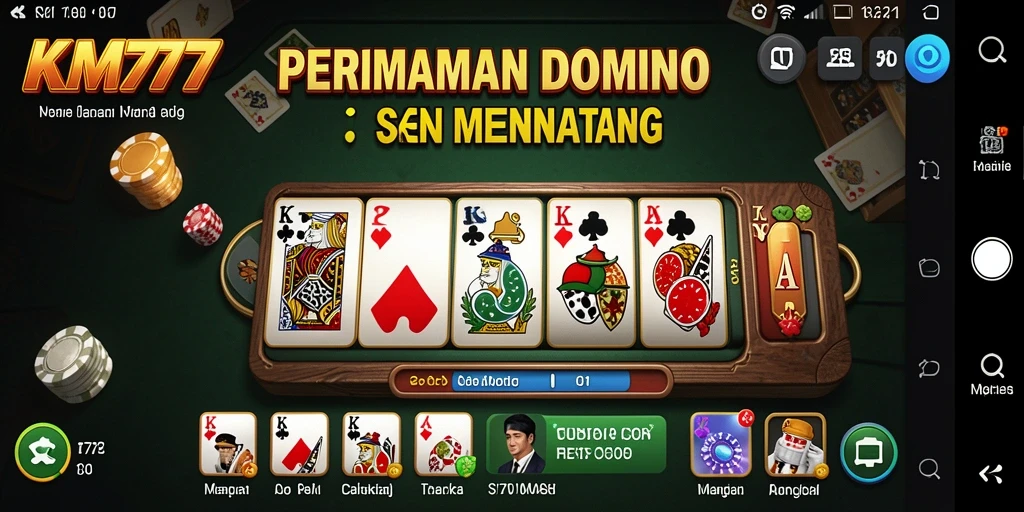 Tampilan menarik dari gameplay Domino di KM777.
