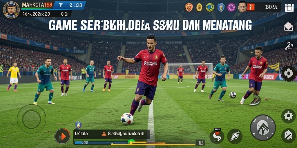 Tampilan gameplay seru dari permainan sepak bola MAHKOTA188.