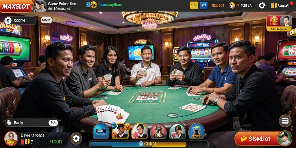 Tampilan seru gameplay poker di MAXSLOT