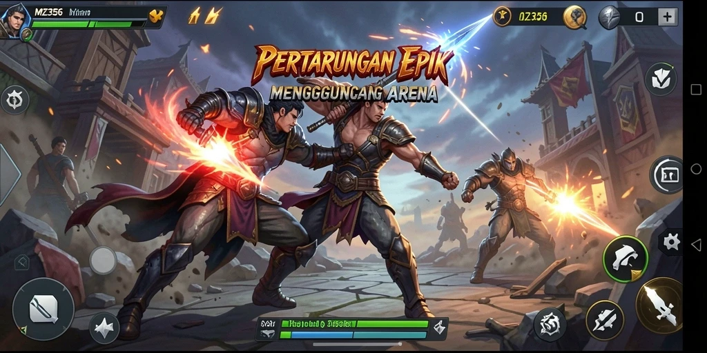 Gameplay seru dalam MZ356 dengan pertarungan menegangkan.