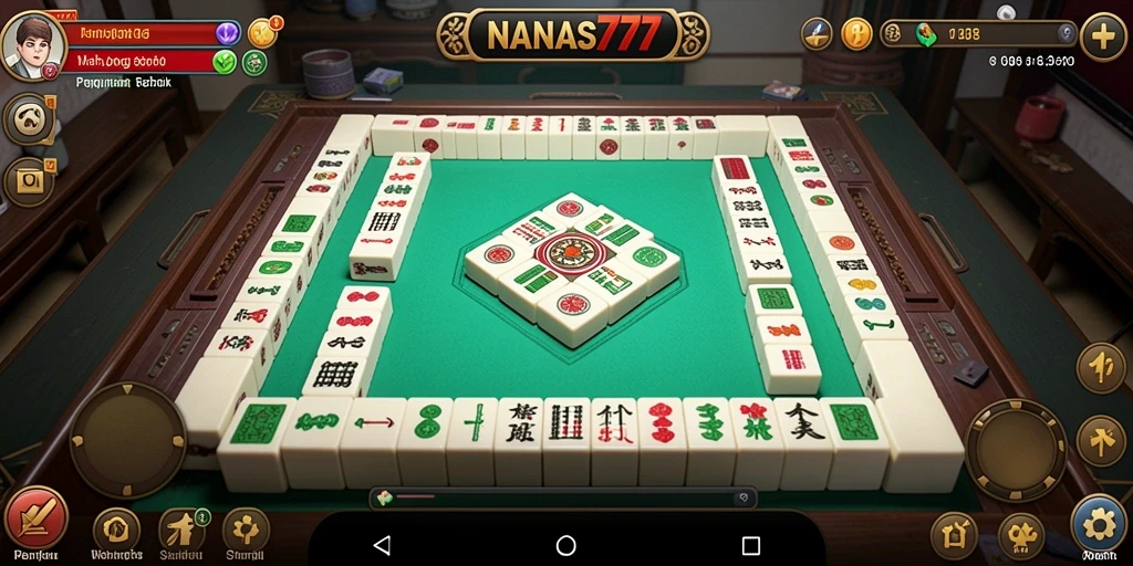 Screenshot NANAS777 menunjukkan gameplay Mahjong yang seru dan menantang.