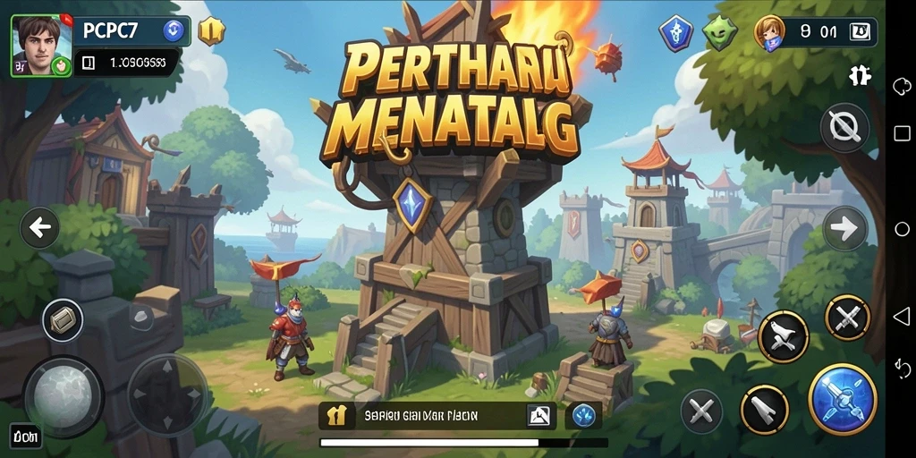 Tampilan gameplay seru dari PCPC7 dalam genre Tower Defense.