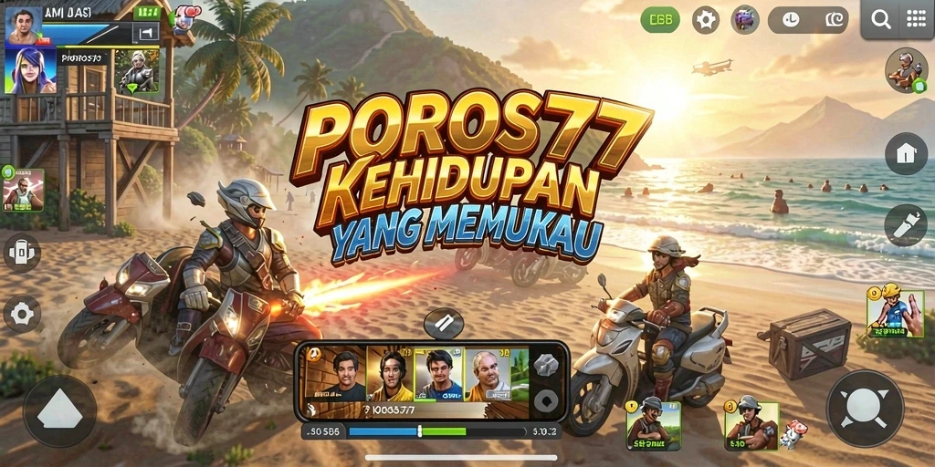 Screenshot gameplay POROS77 yang menampilkan dunia yang hidup dan interaktif.