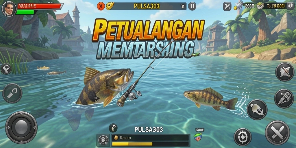Gameplay PULSA303 yang seru dan menegangkan saat memancing ikan.