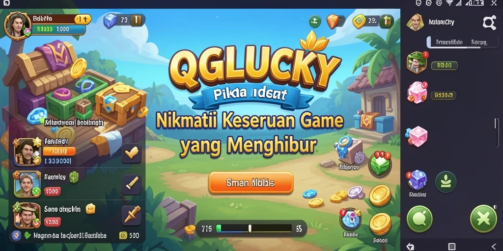 Screenshot gameplay <strong>QGLUCKY</strong> yang menunjukkan kebangkitan karakter game Idle.